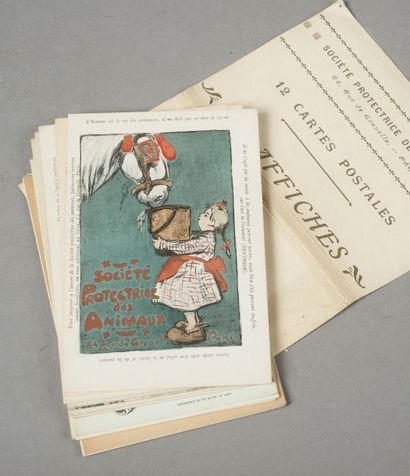 Cartes postales de la SPA ? 20 cartes postales illustrées dont deux doubles, éditées 

par la Société...
