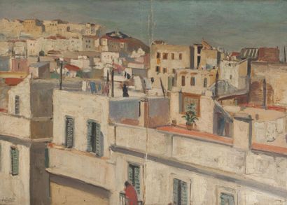 Louis Michel BERNARD (1885-1962) 
Les terrasses...