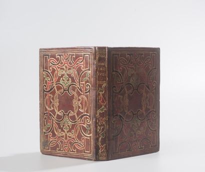 null Justinien. Institutionum libri III. Anvers, Plantin, 1567. In-8, maroquin brun,...