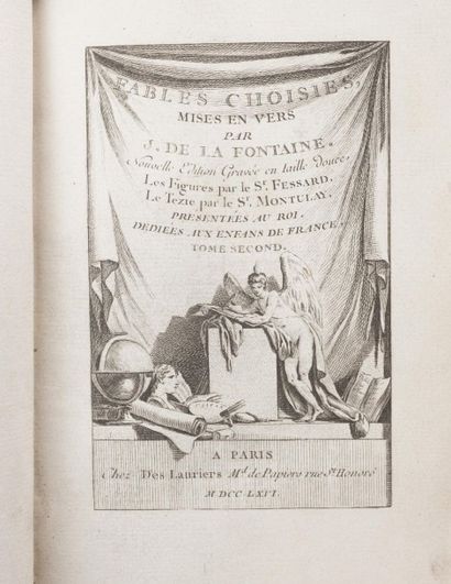 null LA FONTAINE. Fables choisies, mises en vers. Paris, Des Lauriers, 1765-1775....