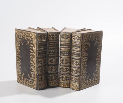 null BREVIARIUM ecclesiae rotomagensis. Rouen, Jore père et fils, 1728. 4 vol. in-8,...