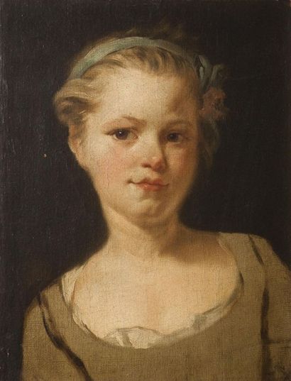 null Henri Pierre DANLOUX (Paris 1753 – 1809) - Portrait de petite fille - Toile...