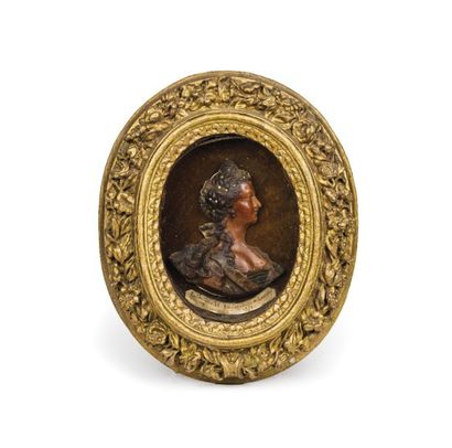 null [Piat-Joseph] Sauvage. Portrait au profil de Catherine II, Impératrice de Russie....