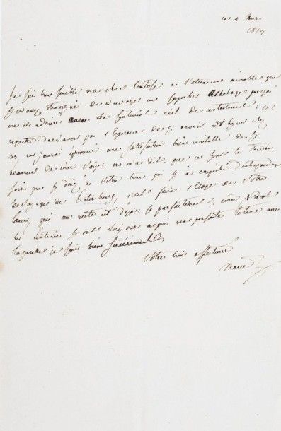 null Marie Feodorovna, impératrice de Russie. Lettre autographe signée [à la comtesse...