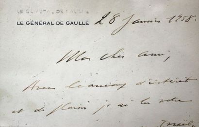 null Charles De Gaulle



Lettre autographe signée de Charles De Gaulle, 28 janvier...