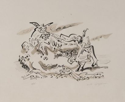 MASSON André Masson André, lithographie : Enlèvement d'Europe - Signé , numéroté...