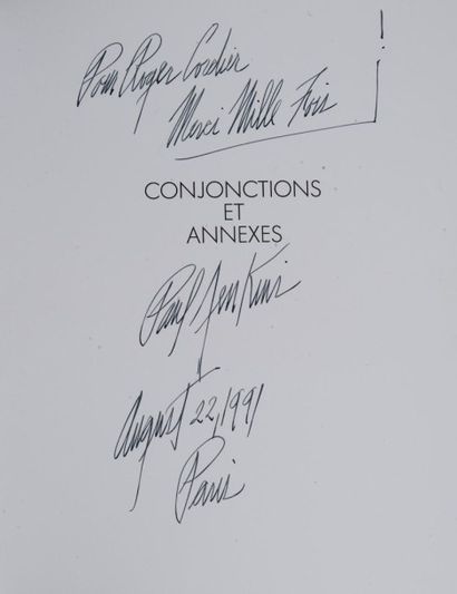 JENKINS (Paul) CONJONCTIONS ET ANNEXES. Editions Galiléé.1991. in-4 (29,5x 26 cm),...