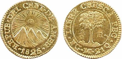 null République d'Amérique centrale (Guatemala), 1/2 escudo, 1825 Guatemala - A/REPUB....