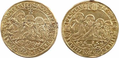 null Allemagne, Saxe-Weimar, Frédéric VII, florin aux huit frères, 1615 Saalfeld...