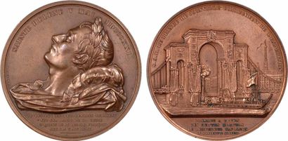 null Retour des cendres, passage à Rouen, médaille par Depaulis, 1840 Paris - A/SAINTE...