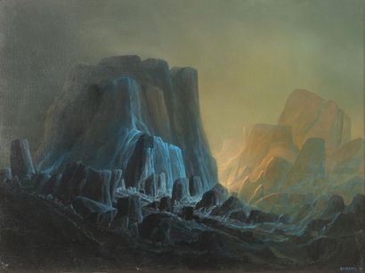 Philippe KOZERAWSKI (1943 - 2005) Philippe KOZERAWSKI - Glaciers n°3, 1990. Peinture...