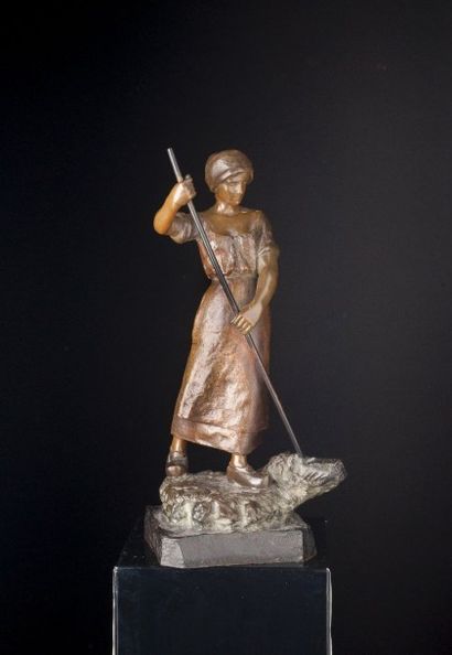 null Henryk Kossowski (jnr) (1855-1921)

La faneuse

Epreuve en bronze de patine...
