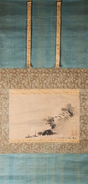 null Peinture de paysage.

Japon, attribué à Sesshu (1420 - 1507), époque Muromashi,...