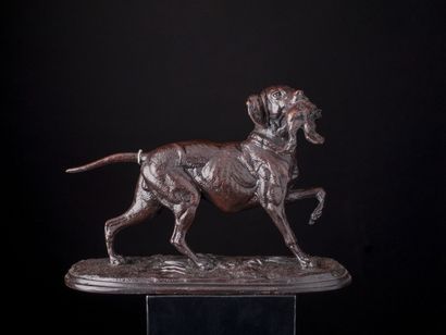 null D’après Pierre-Jules MÊNE (1810-1879)

Lévrier & chien de chasse

Deux bronzes...
