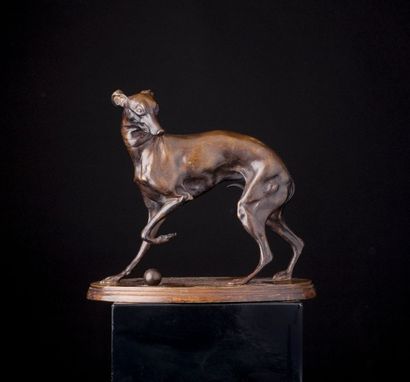 null D’après Pierre-Jules MÊNE (1810-1879)

Lévrier & chien de chasse

Deux bronzes...