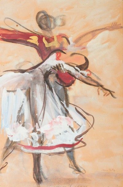 null Jean TOTH ( 1899-1972)

Danseuse de flamenco

Gouache sur papier, signée en...