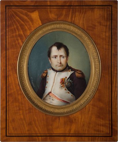 null Louis COURNERIE, XIXe siècle

L’empereur Napoléon Ier

Miniature ovale, figurant...