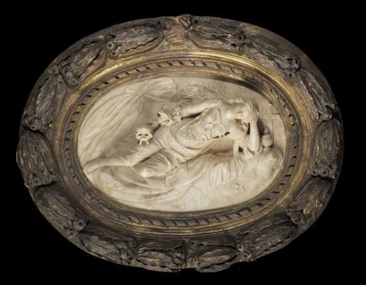 null Sainte Marie Madeleine 

Marbre blanc. 

France, XVIIe siècle. 

Haut. : 43,5...