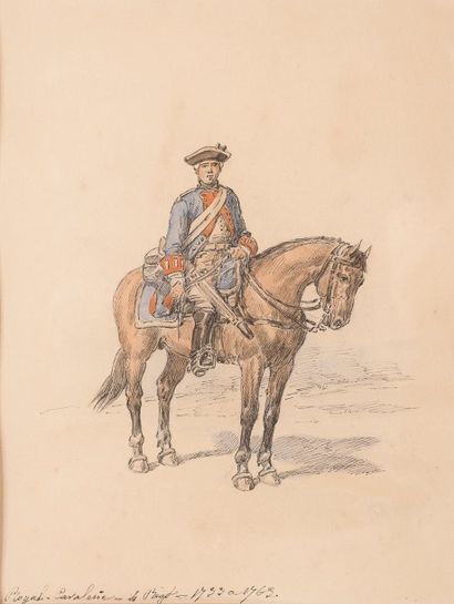 null Ecole FRANCAISE du XIXème siècle

Officier de chasseur à cheval

Militaire à...