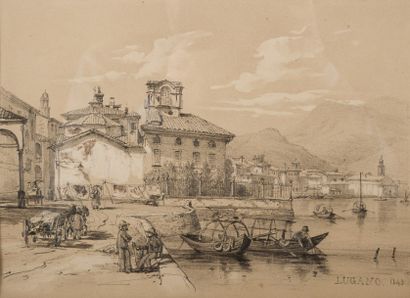null Jean KOECHLIN-DOLLFUS

(? 1801 – ? 1870)

Vue de Lugano

Crayon noir

22 x 30...