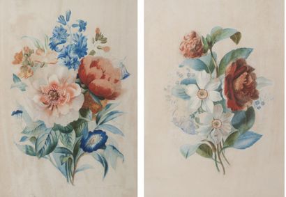 null Ecole FRANCAISE du XIXème siècle

Deux bouquets de fleurs

Paire d’aquarelles...