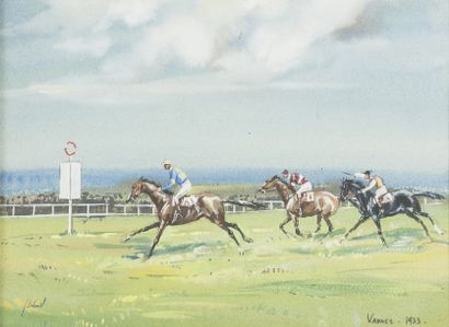 null Jean de La VERTEVILLE (1919-1940)

Prix de Vannes, 1933 – Arrivée

Gouache signée...