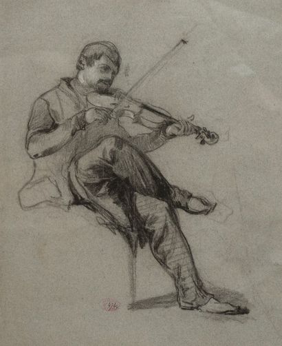 null Félix ZIEM (Beaune 1821 – Paris 1911)

Un violoniste

Fusain et rehaut de craie...