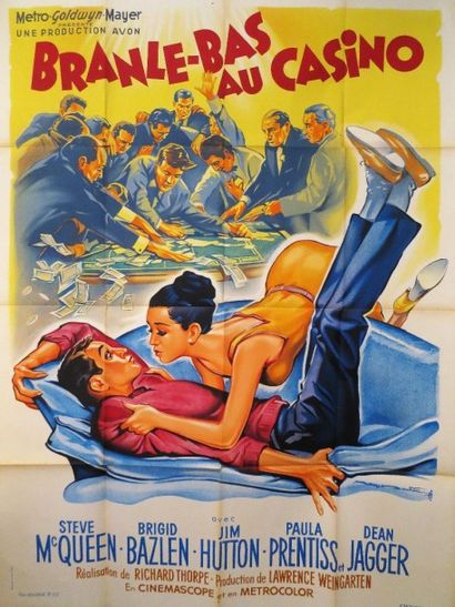null "Branle-bas au casino" (1961) de Richard THORPE avec Steve McQUEEN, Paul PRENTIN....