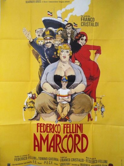 null "Amarcord" (1974) de Federico FELLINI avec Magali NOËL, Bruno ZANIN, Puppella...