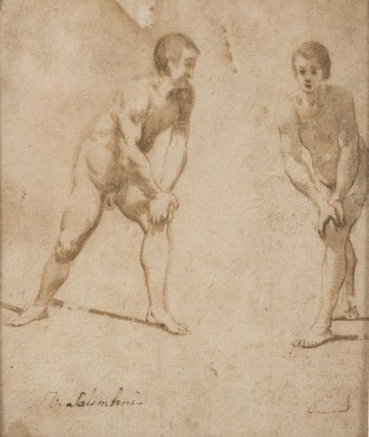 null Attribué à Ventura SALIMBENI

(1568 – 1613)

Etude de deux figures d’hommes

Plume...