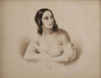 null Ecole FRANCAISE vers 1840

Portrait d’une jeune femme

Plume et encre brune,...