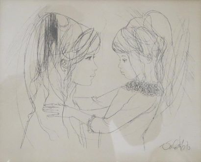 null Jean-Pierre VALADIER (Né en 1926)

Mère et sa fille

Lithographie.

Signée en...