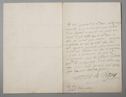 null VIGNY Alfred, comte de [Loches, 1797 - Paris, 1863], écrivain, dramaturge et...