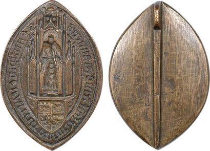 null Amiens, sceau du frère Antoine Lemerai, Prieur de Saint-Denis en Amiens, s.d....