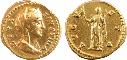 null Divine Faustine Mère, aureus, Rome, c.141-146

A/DIVA FAVSTINA

Buste voilé,...