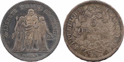 null La Commune, 5 francs Camélinat, 1871 Paris

A/(branche) LIBERTÉ ÉGALITÉ FRATERNITÉ

Hercule...