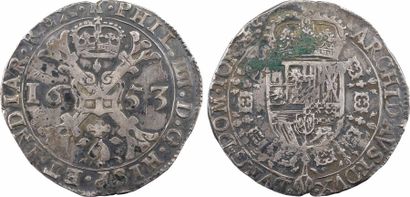 null Tournai (seigneurie de), Philippe IV, patagon, 1653 Tournai

A/(atelier) .PHIL....