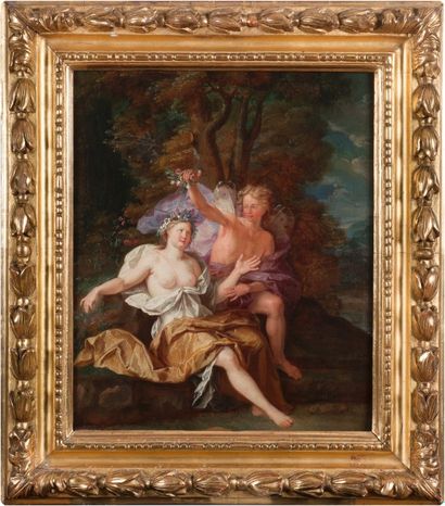 null Nicolas BERTIN (Paris 1668 -

1738)

Flore et Zéphyr

Toile.

53 x 43,5 cm Lot...