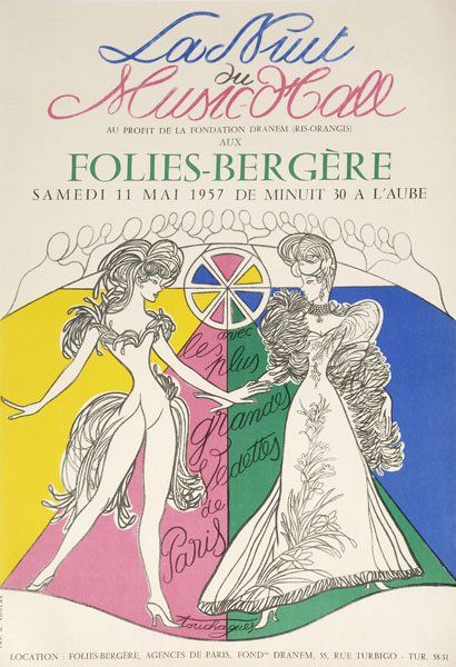 Louis TOUCHAGUES (1893-1974) ?La nuit du Music-Hall aux Folies Bergères, samedi 11...