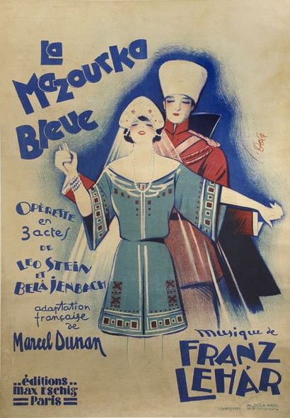 Georges DOLA (Edmond Vernier, dit) (1872-1950), ?La Mazourka bleue, opérette en trois...