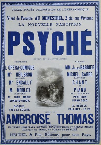 null ?Vient de paraître au Menestrel, Psyché, opéra en quatre actes, musique de Ambroise...