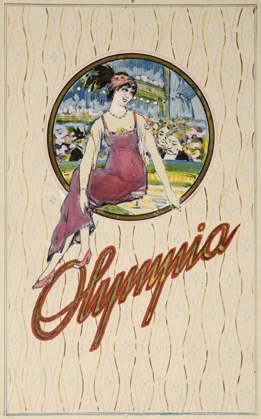 [Desgranges] Maquette originale pour la couverture du catalogue de l'Olympia, encre...