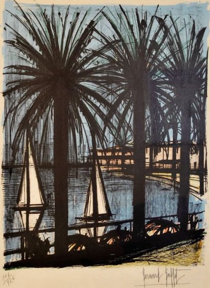 BERNARD BUFFET (1928-1999) Baie Lithographie en couleurs. Signée et numérotée ?106/125?...