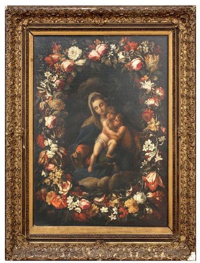 Attribué à Pier Francesco CITTADINI dit IL MILANESE (1616-1681) Vierge à l'enfant...