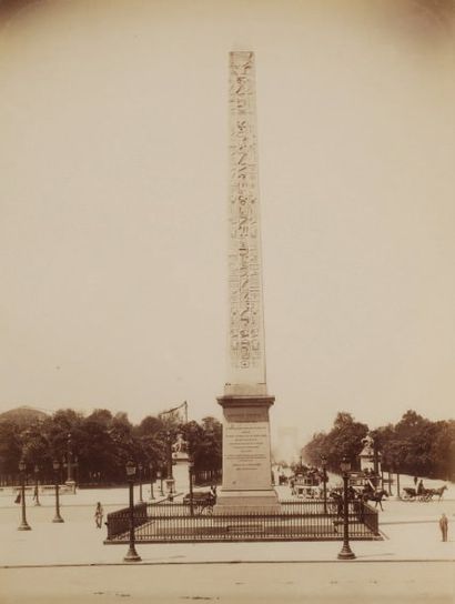 Alfred François HAUTEC L'obélisque de la Concorde, Paris, circa 1865 Tirage albuminé...