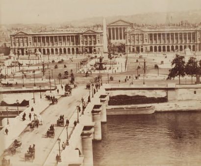 null La Place de la Concorde, Paris, circa 1880 Tirage albuminé d'époque. Légende...