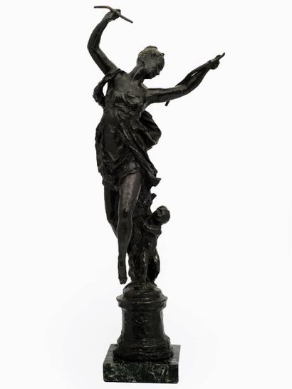 Jean-Baptiste CARPEAUX (1824-1875) La danse Épreuve en bronze patiné, fonte à cire...