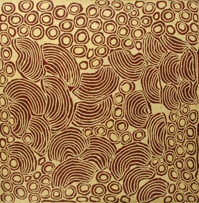 Ningura NAPURRULA (Né vers 1938 à Watulka, Ouest de l'Australie) Ngaminya Acrylique...