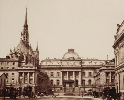 Achille QUINET (1831-1900) Le Palais de Justice et la Sainte Chapelle, Paris, circa...