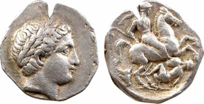 GREEK COINS Royaume de Péonie, Patraos, tétradrachme, Damastion, c.335-315 av. J.-C....